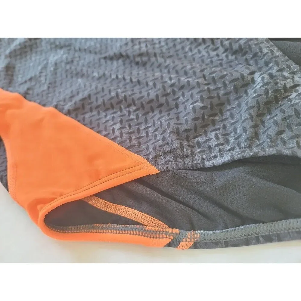 TYR Female Durafast Elite DiamondFit Swimsuit Black Orange, Size 34/M/8